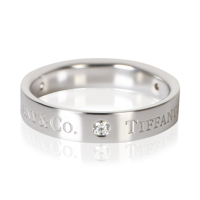 Tiffany & Co. Platinum Diamond 4mm T&Co. Band fv