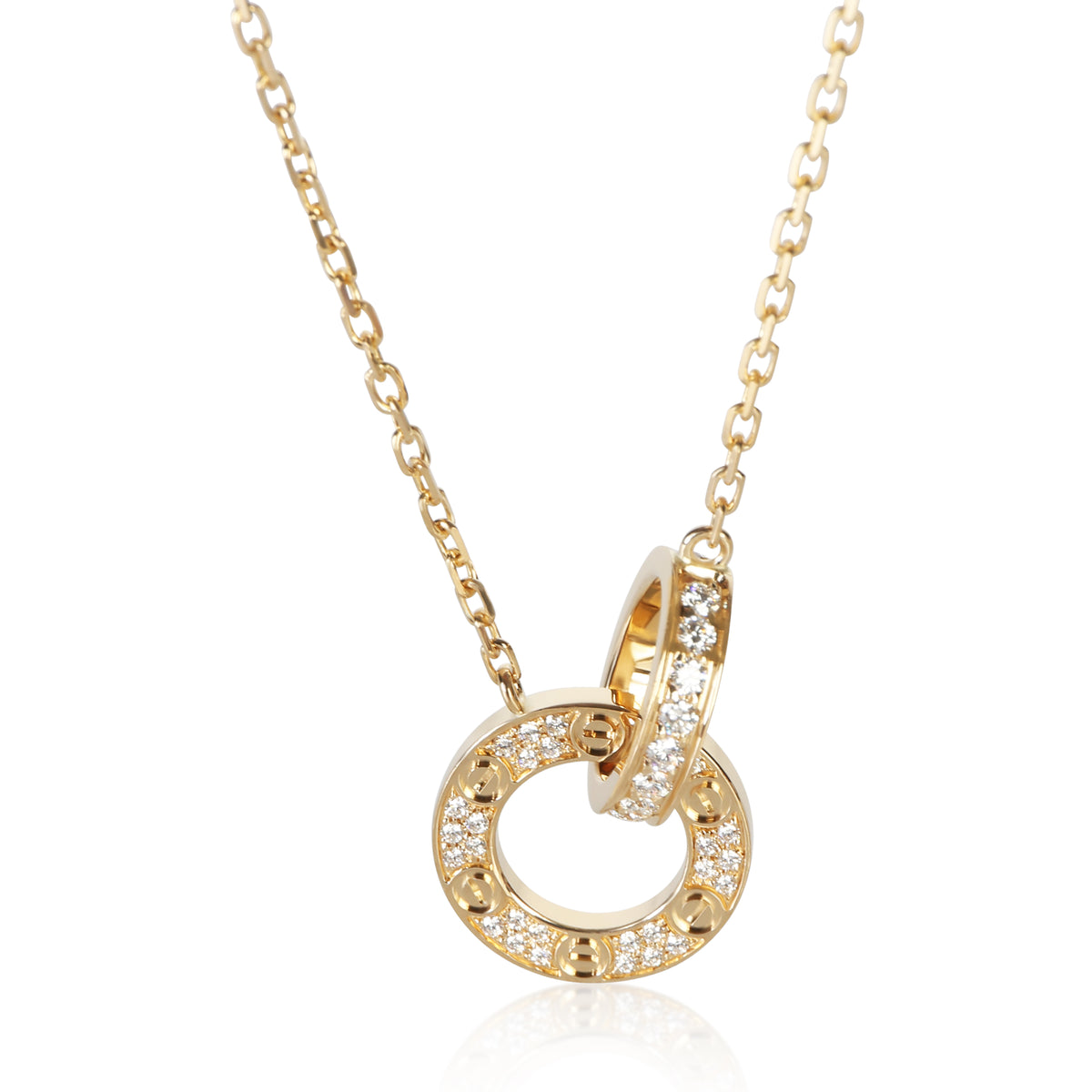 Cartier Yellow Gold Diamond Love Necklace fv