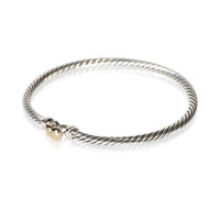 David Yurman Yellow Gold & Sterling Silver Cable Heart Bracelet 2