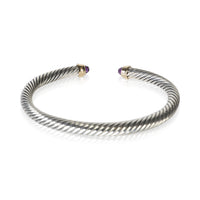 David Yurman Yellow Gold & Sterling Silver Amethyst Cable Classic Bracelet 3