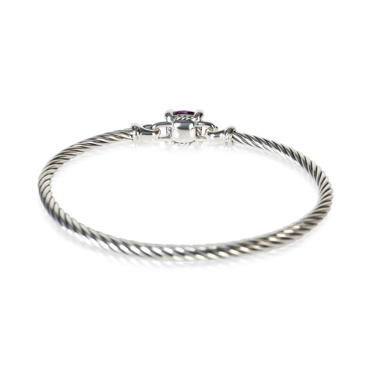 David Yurman Sterling Silver Amethyst and Diamond Chatelaine Bracelet 3