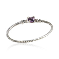 David Yurman Sterling Silver Amethyst and Diamond Chatelaine Bracelet 4