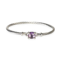 David Yurman Sterling Silver Amethyst and Diamond Chatelaine Bracelet fv