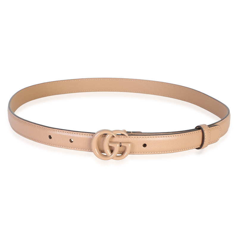 Gucci Camelia Azalea Calfskin Enamel Monochrome Double G Belt 85/34 id