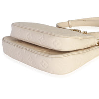 Louis Vuitton Cream Giant Monogram Empreinte Multi Pochette Accessoires Handbag 6