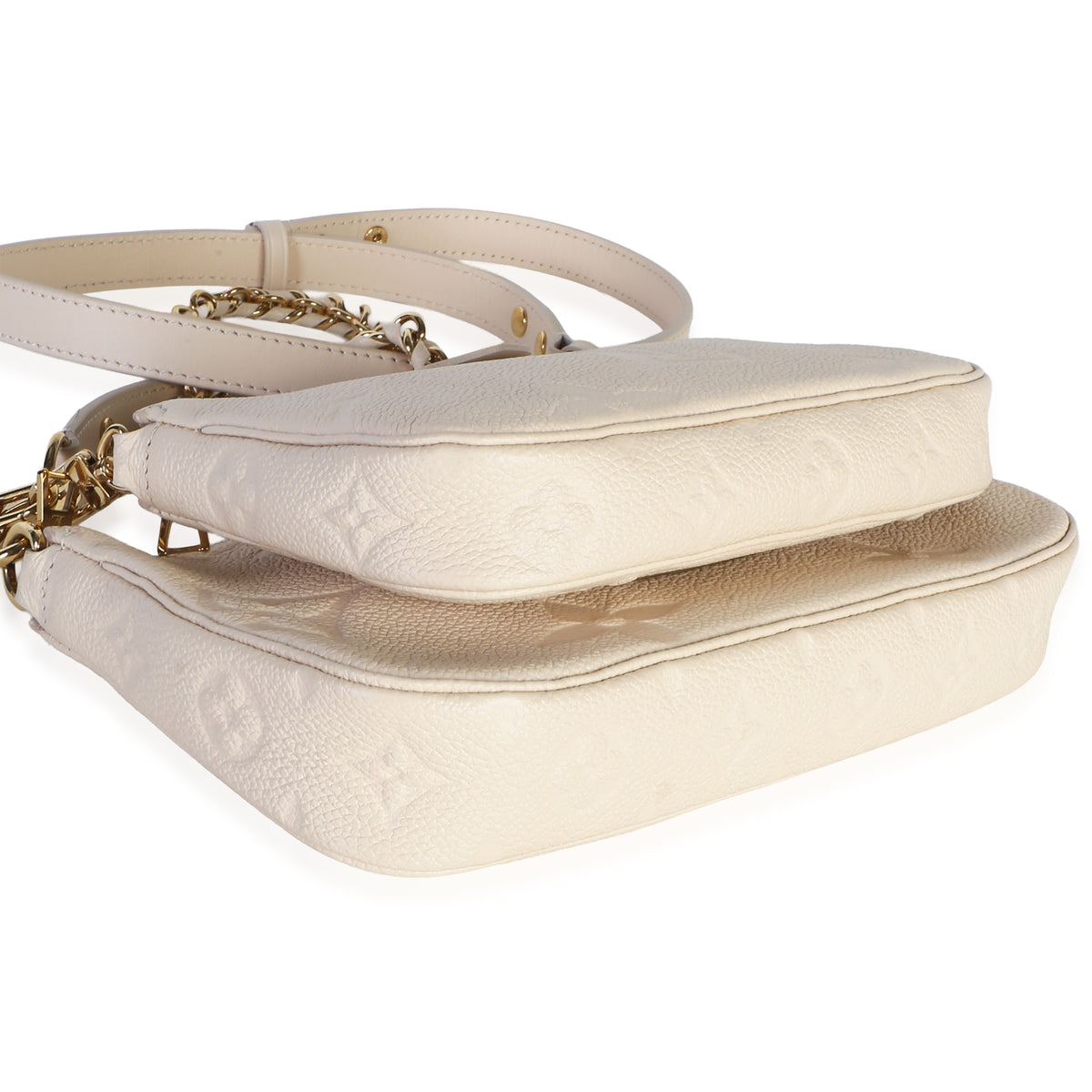 Louis Vuitton Cream Giant Monogram Empreinte Multi Pochette Accessoires Handbag 7