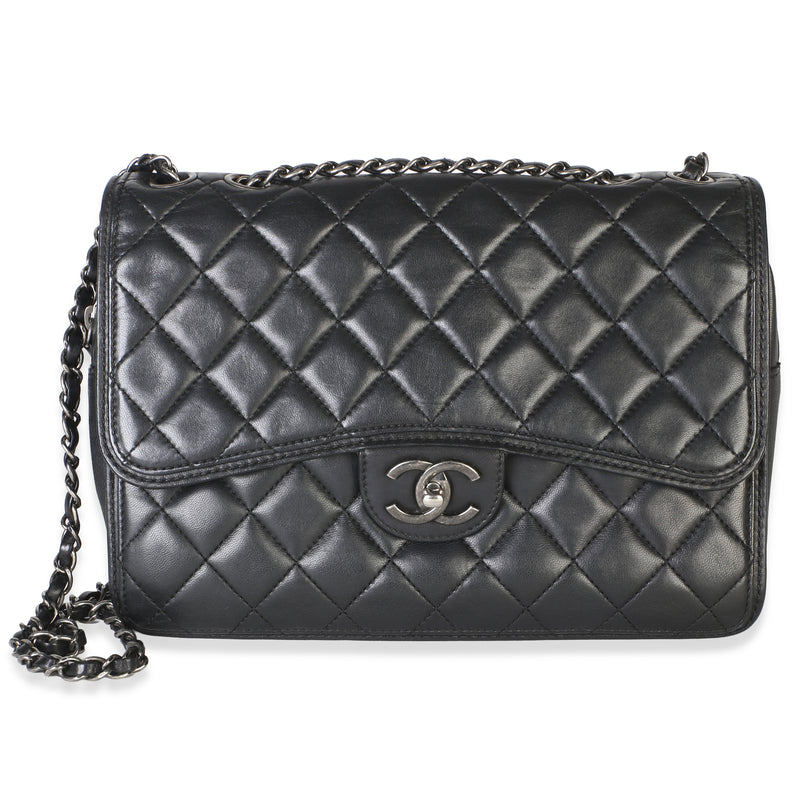 Chanel Black Quilted Lambskin Large Citizen Zip Flap Bag Handbag id