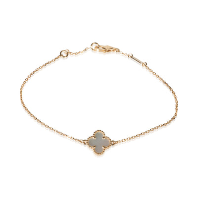 Van Cleef & Arpels Yellow Gold Mother Of Pearl Sweet Alhambra Bracelet fv
