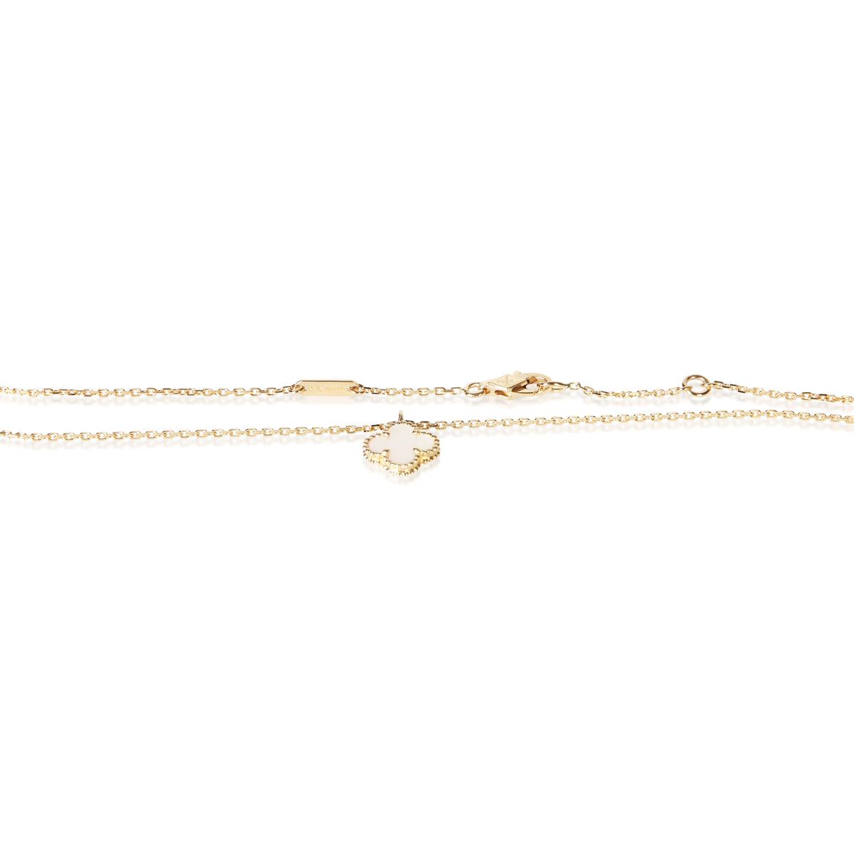 Van Cleef & Arpels Yellow Gold Mother Of Pearl Sweet Alhambra Pendant 2