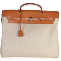 Hermès Natural Toile Vache Calfskin Herbag 39 MM Handbag id
