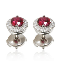 Tiffany & Co. Platinum Ruby and Diamond Soleste Earrings 2