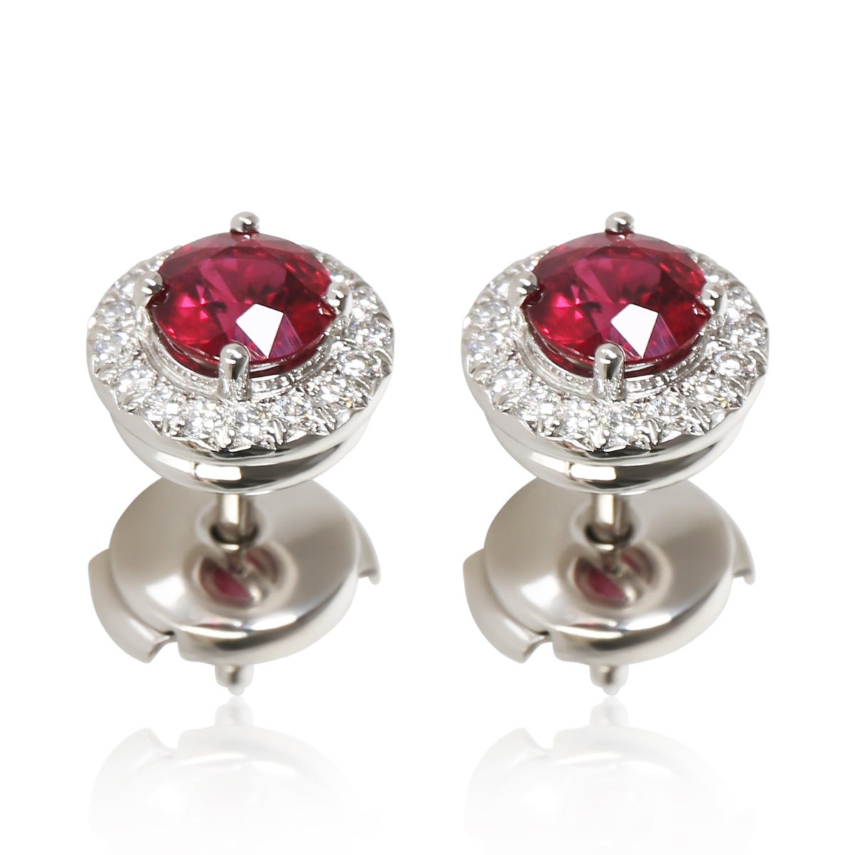 Tiffany & Co. Platinum Ruby and Diamond Soleste Earrings 2