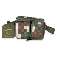 Louis Vuitton Khaki Damoflage Canvas Train LV Wearable Wallet Handbag id