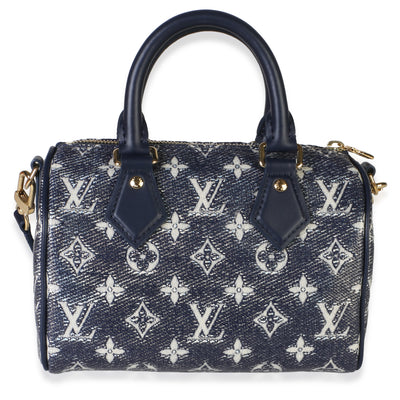 Louis Vuitton Bleu Monoglam Canvas Speedy Bandouliere 20 Handbag id