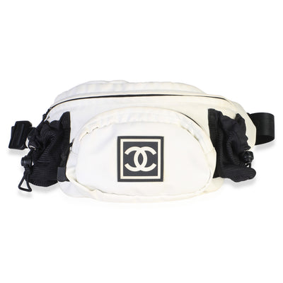 Chanel Sport White Nylon CC Waist Bag Handbag id