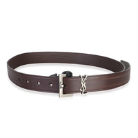 Saint Laurent Brown Lambskin Cassandre Belt 75/30 id