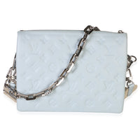 Louis Vuitton Light Blue Monogram Embossed Lambskin Coussin PM Handbag id