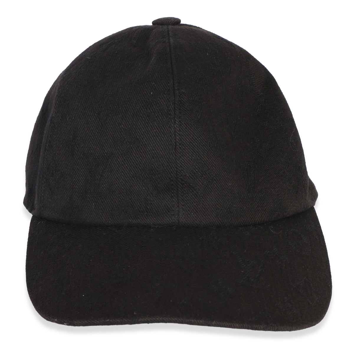 Louis Vuitton Black Jacquard Cotton Polyester Monogram Essential Cap id