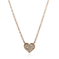 Tiffany & Co. Rose Gold Diamond Heart Pendant fv