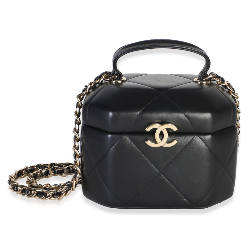 Chanel Black Lambskin Paris Chateau De Chenonceau Vendome Case With Chain Handbag id
