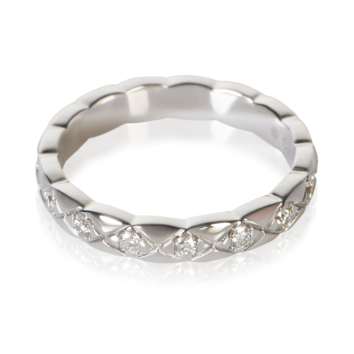 Chanel White Gold Diamond Mini Model Coco Crush Band 2