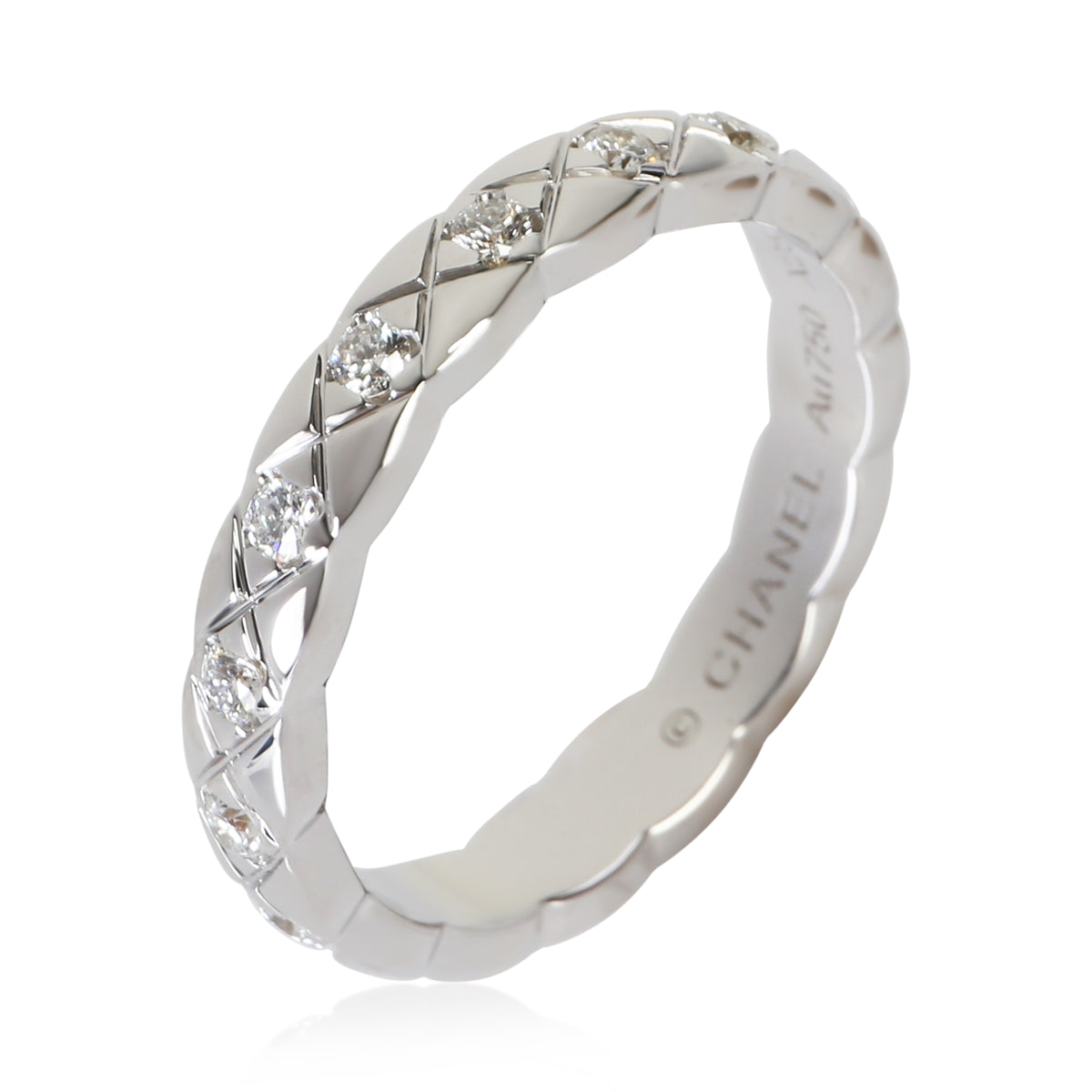 Chanel White Gold Diamond Mini Model Coco Crush Band 4