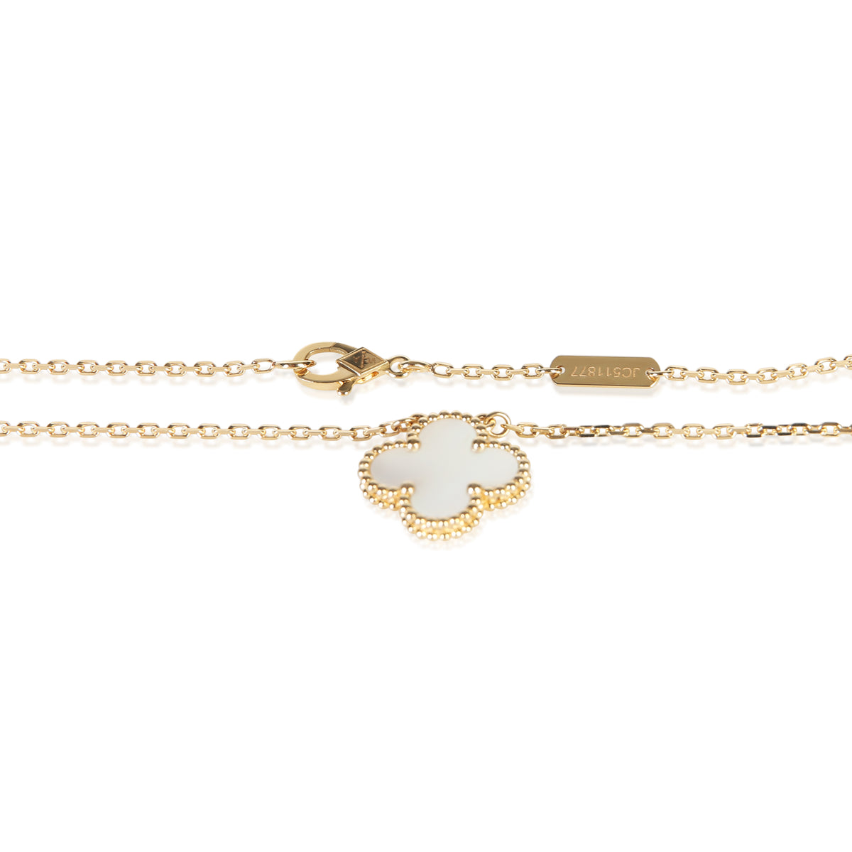 Van Cleef & Arpels Yellow Gold Mother Of Pearl Vintage Alhambra Pendant 2