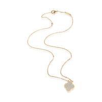 Van Cleef & Arpels Yellow Gold Mother Of Pearl Vintage Alhambra Pendant 3