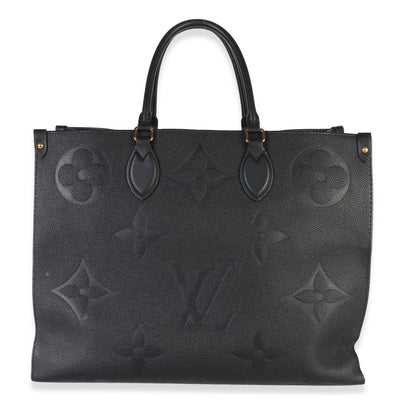 Louis Vuitton Black Giant Monogram Empreinte Onthego GM Handbag id