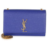 Saint Laurent Blue Grain De Poudre Medium Kate Chain Bag Handbag id