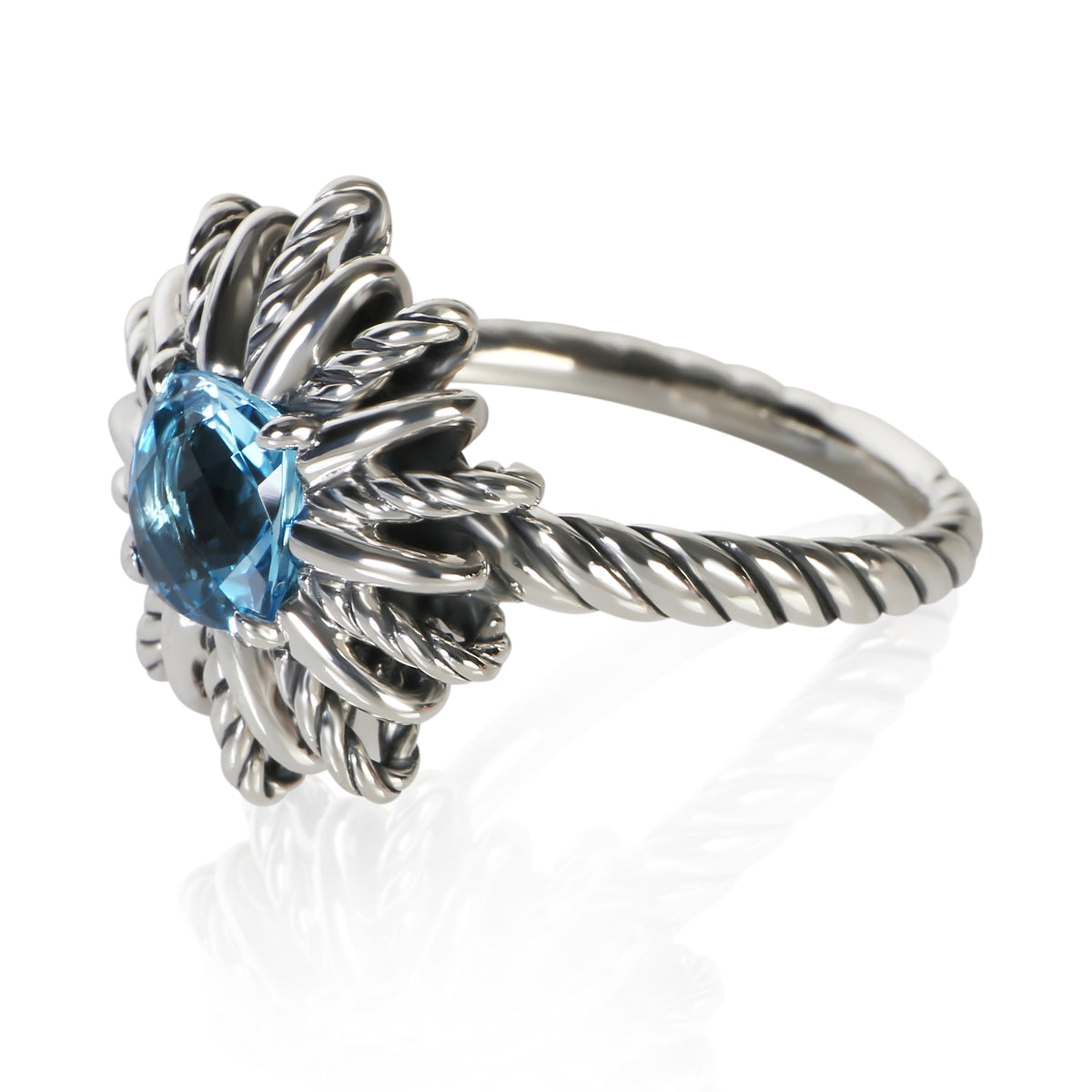 David Yurman Sterling Silver Topaz Starburst Ring 2