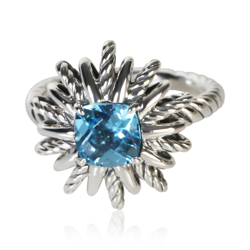 David Yurman Sterling Silver Topaz Starburst Ring fv