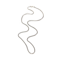 David Yurman Sterling Silver Double Box Chain Necklace 3