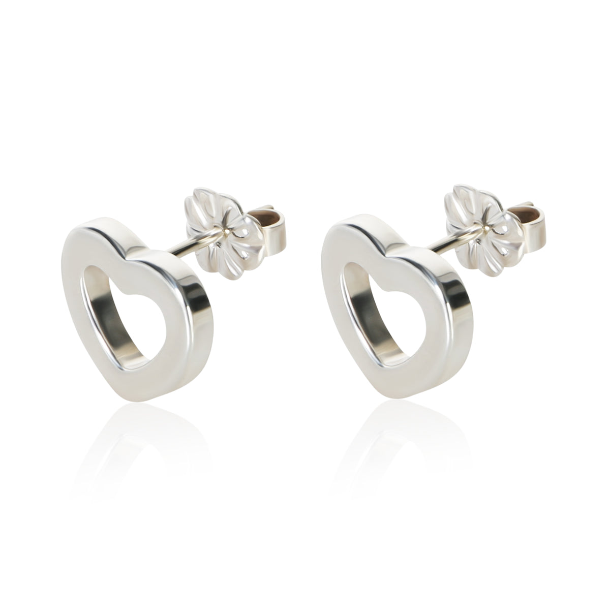 Tiffany & Co. Sterling Silver Heart Link Earrings 2