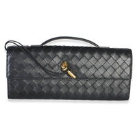 Bottega Veneta Black Nappa Intrecciato Andiamo Long Clutch Handbag id