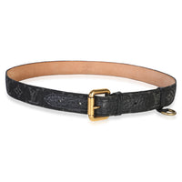 Louis Vuitton Black Monogram Denim Ceinture Belt 90/36 id