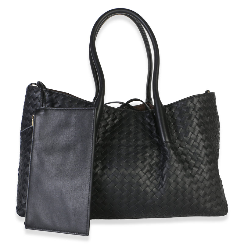 Bottega Veneta Black Fondant Nappa Reversible Large Pinacoteca Handbag id