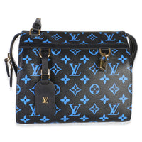 Louis Vuitton Blue Black Monogram Canvas Speedy Amazon PM Handbag id
