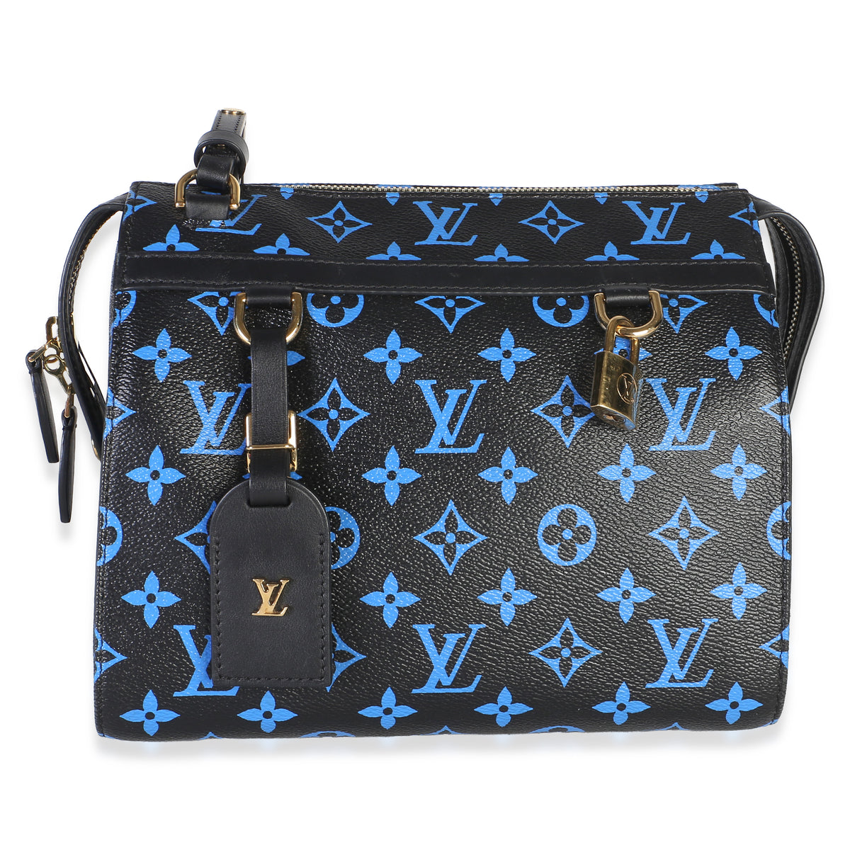 Louis Vuitton Blue Black Monogram Canvas Speedy Amazon PM Handbag id