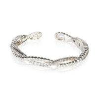 John Hardy Sterling Silver Twisted Hinged Cuff Bracelet fv