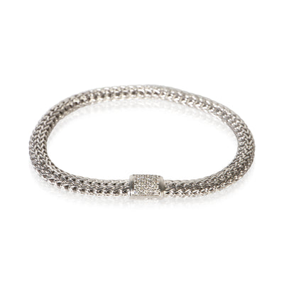 John Hardy Sterling Silver Diamond Icon Bracelet fv