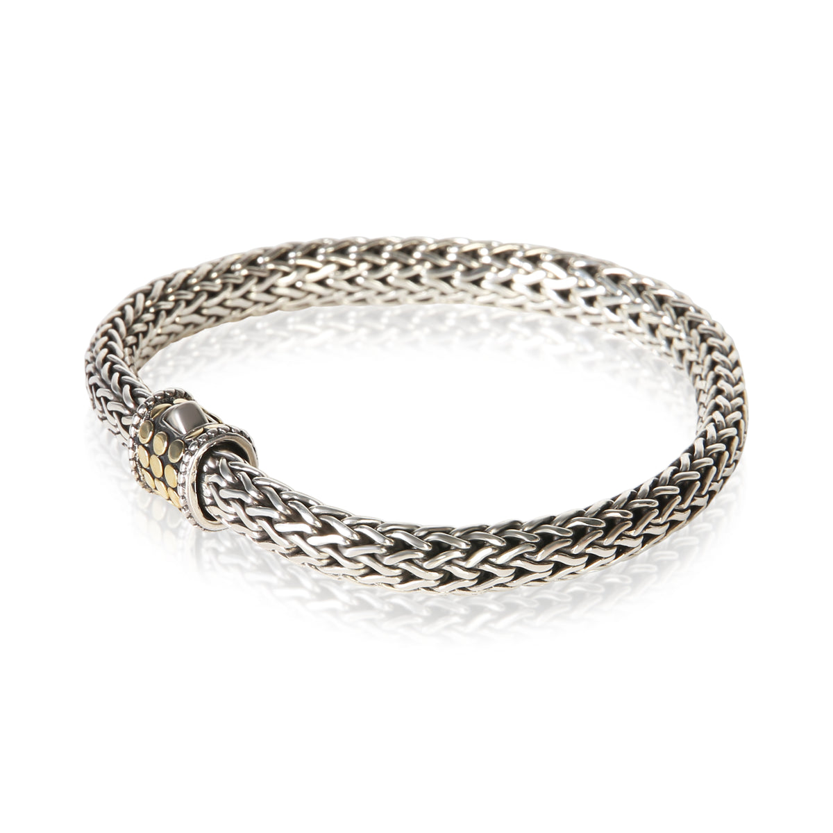 John Hardy 1/3 18K Yellow Gold & Sterling Silver Classic Chain Dot Bracelet 2