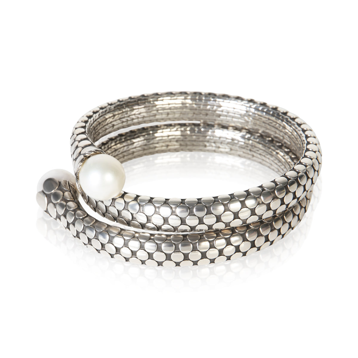 John Hardy Sterling Silver Pearl Dot Collection Wrap Bracelet 2