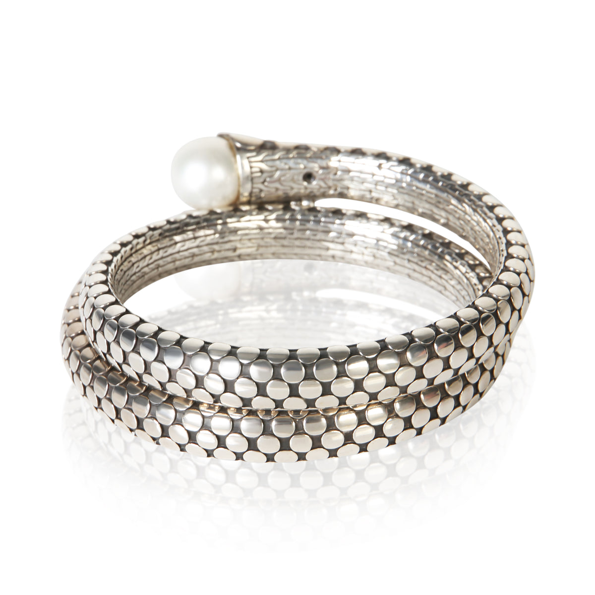 John Hardy Sterling Silver Pearl Dot Collection Wrap Bracelet 3