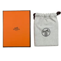 Hermès Gold Plated Pop H In Marron Glace Pendant box