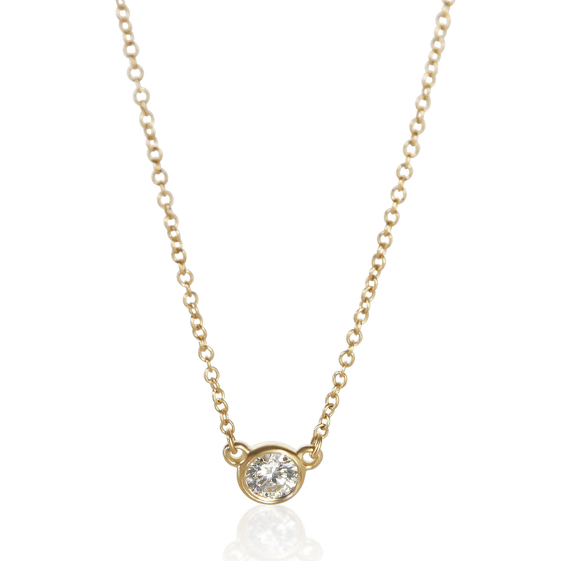 Tiffany & Co. Yellow Gold Diamond Elsa Peretti Diamond By The Yard Necklace fv