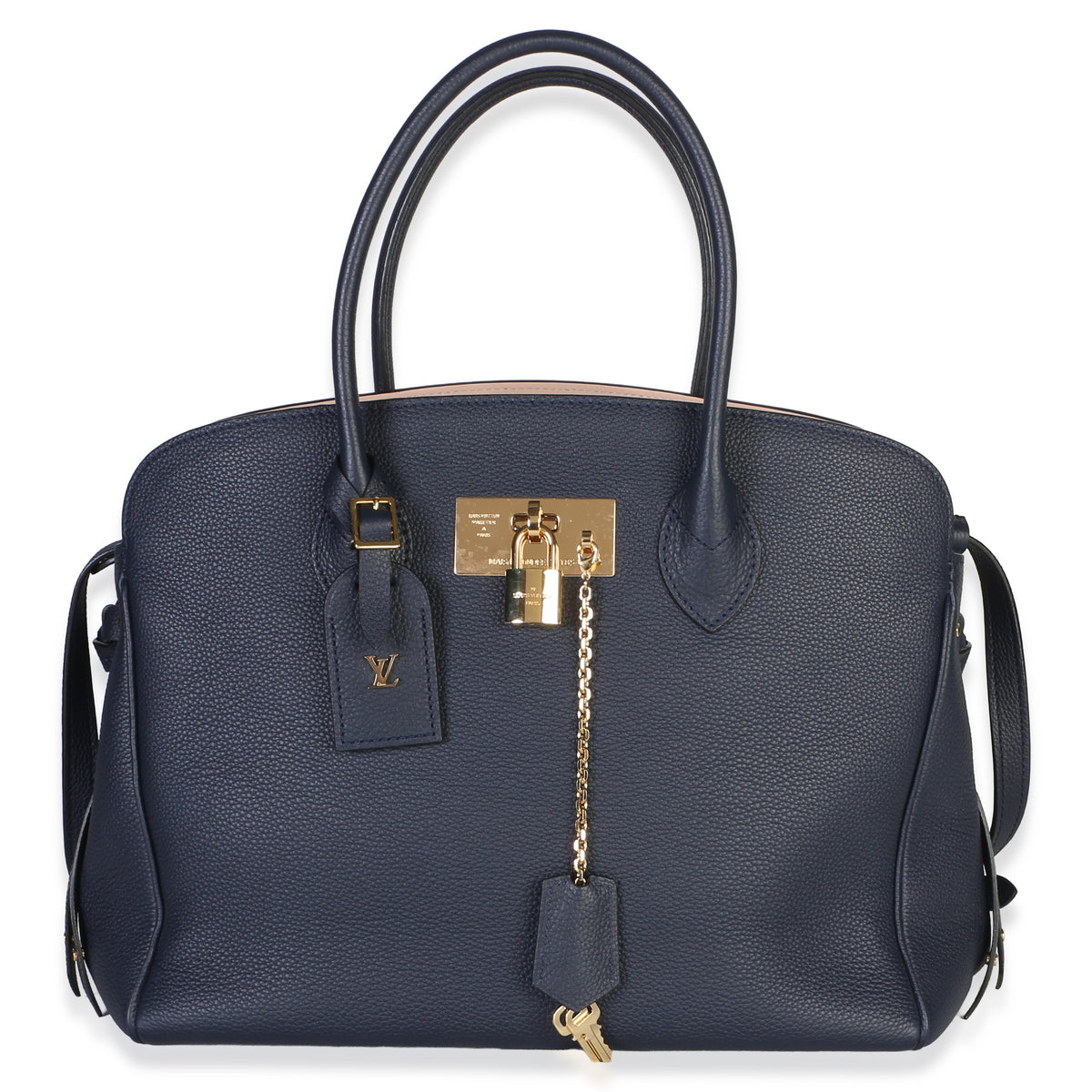 Louis Vuitton Navy Beige Veau Nuage Milla MM Handbag id