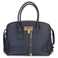 Louis Vuitton Navy Beige Veau Nuage Milla MM Handbag id