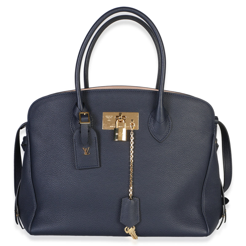 Louis Vuitton Navy Beige Veau Nuage Milla MM Handbag id