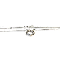 David Yurman Yellow Gold & Sterling Silver Crossover Necklace 2